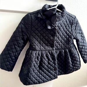 Janie and jack collection quilted black jacket 12-18 months